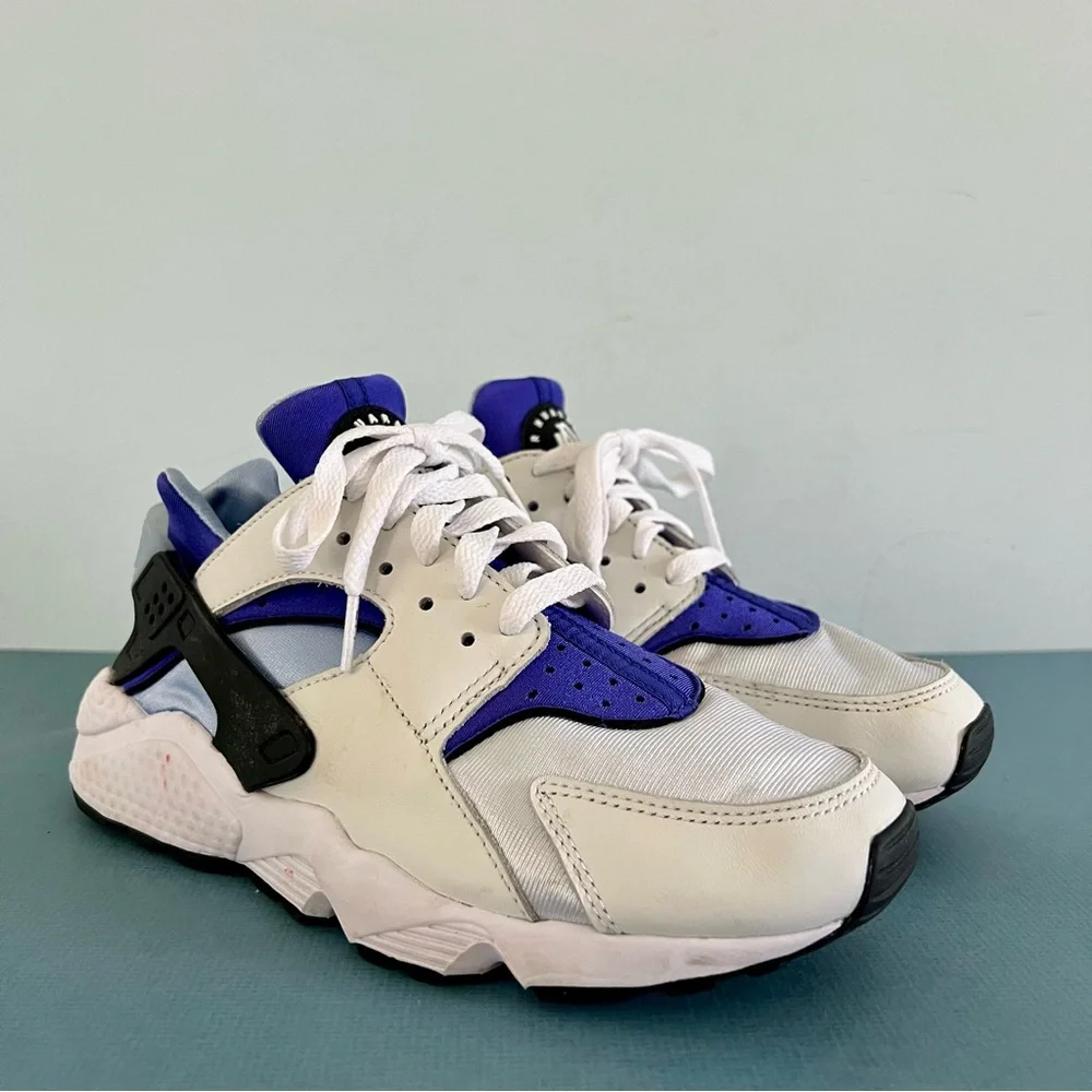 Nike Air Huarache White Lapis Deep Royal Blue Black‎ Sneakers